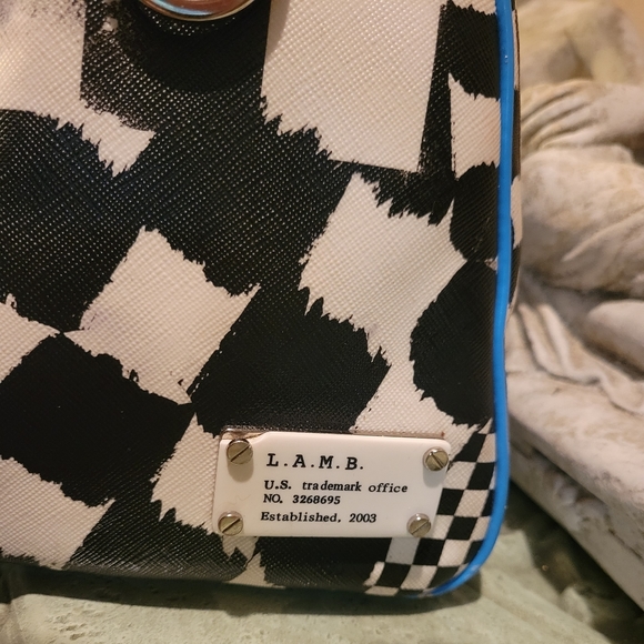 L.A.M.B. by Gwen Stefani Bristol Dartboard Satchel Luxury Designer Bag #582 - Picture 3 of 16